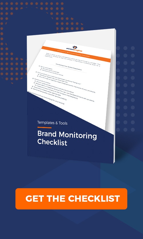 Brand monitoring checklist with get the checklist button