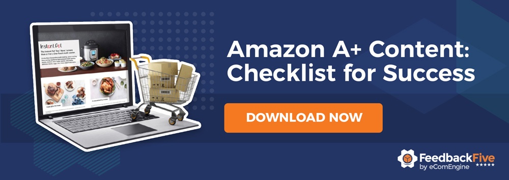 Free Amazon A+ Content checklist with Get Your Copy button