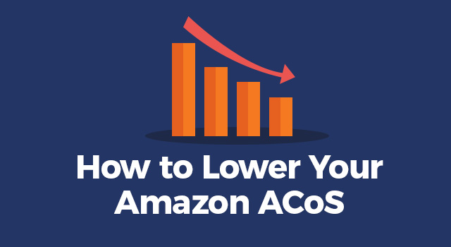 Graph trending downward with text, "How to lower your Amazon ACoS"