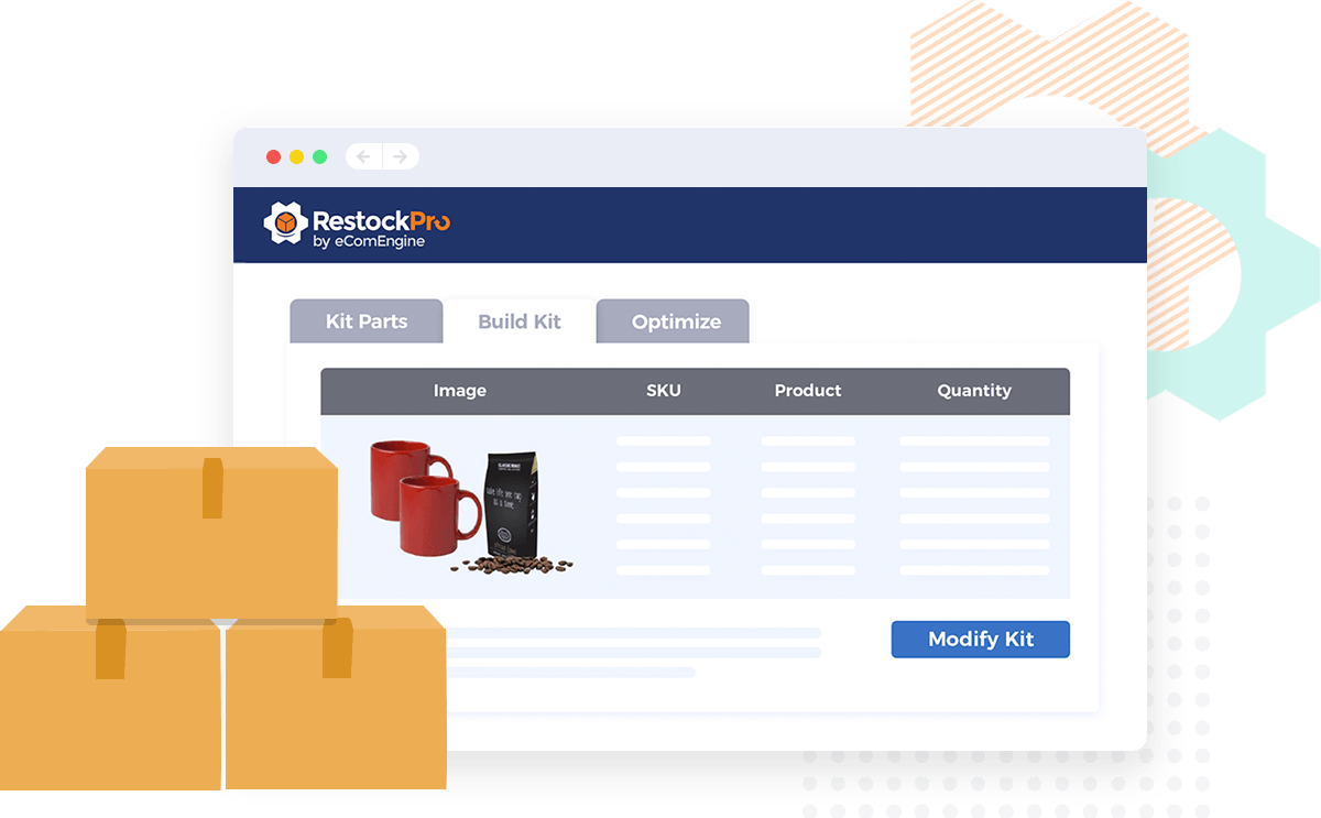 Illustration of the RestockPro Kit Optimizer with boxes