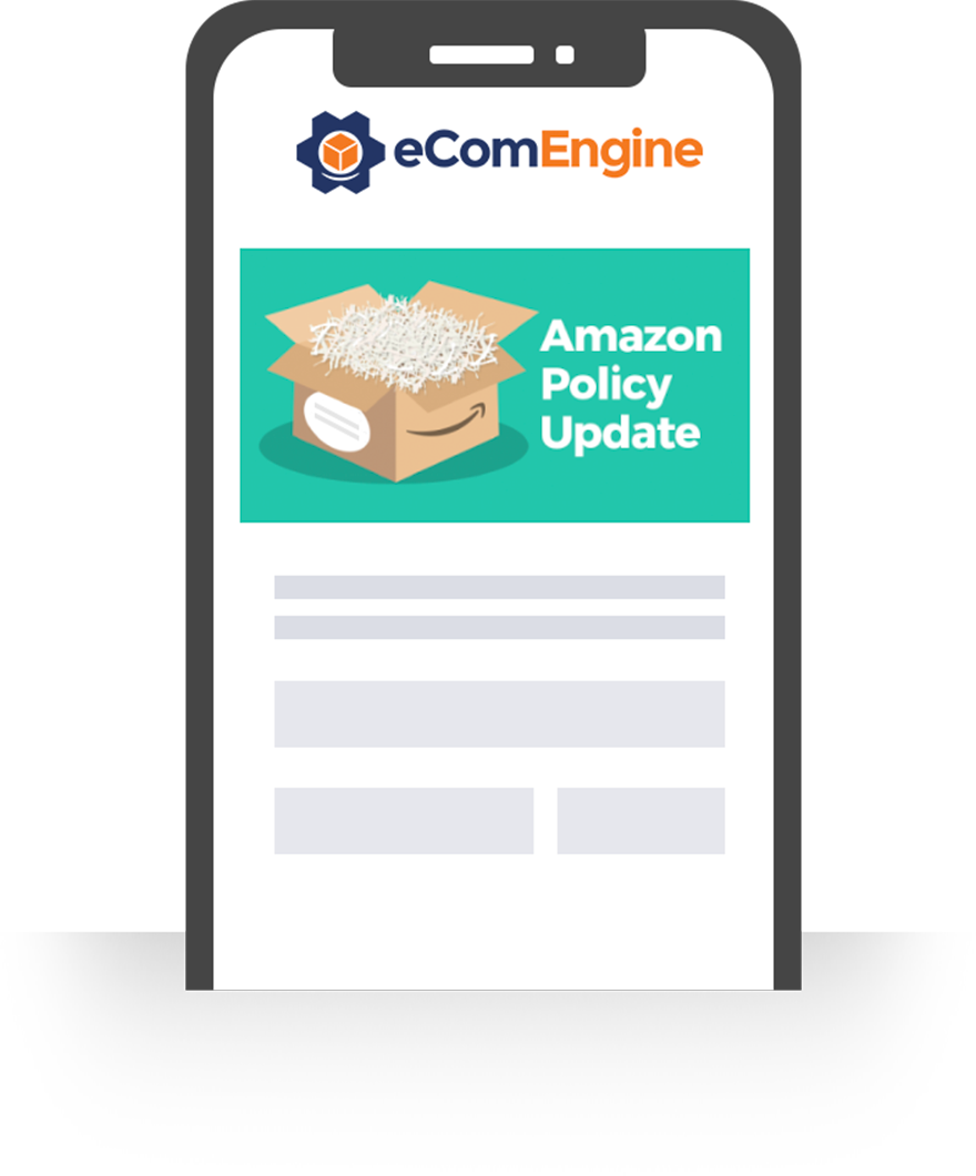 Mobile illustration of eComEngine newsletter