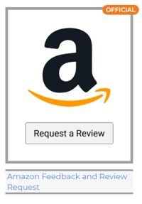 Thumbnail image of the official Amazon feedback and review request email template in FeedbackFive