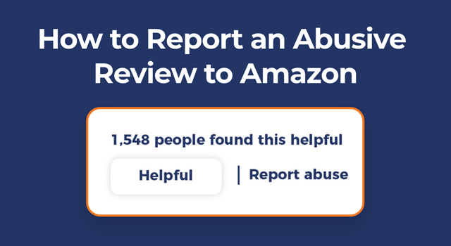 Amazon report abuse link for a review with "How to report an abusive review to Amazon"