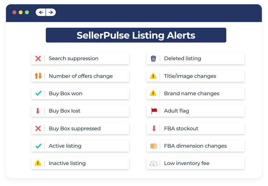 Listing alerts available in SellerPulse by eComEngine